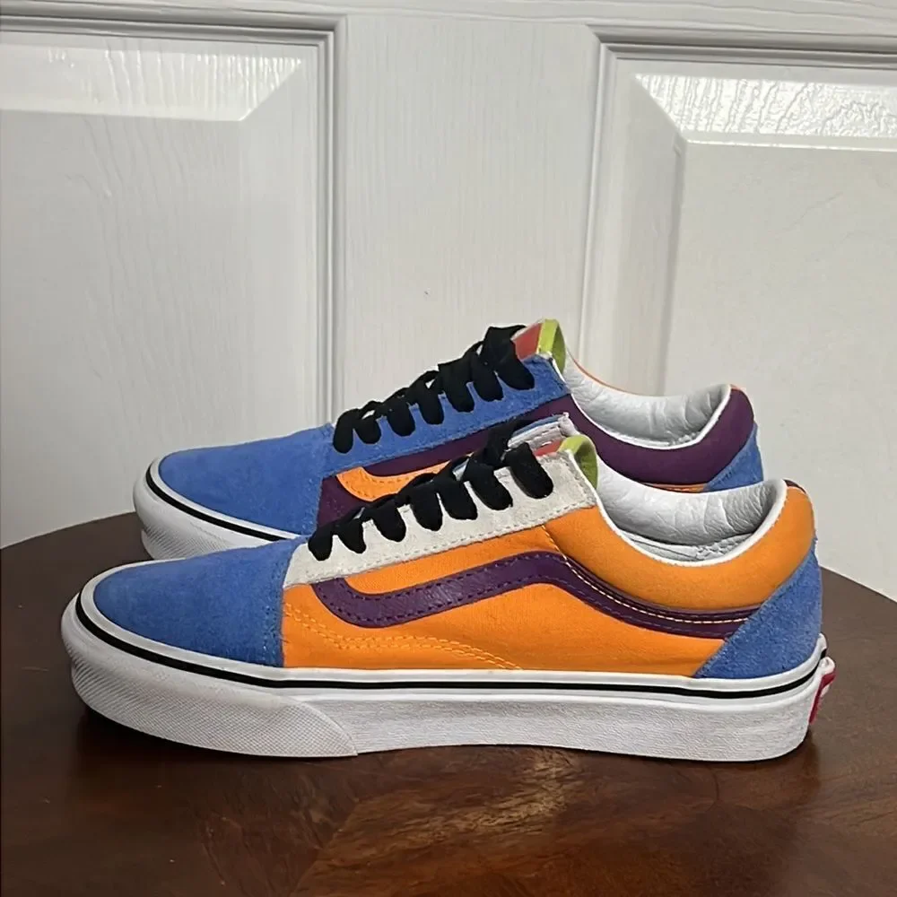 🔥🔥 Multi-colored VANS OLD SKOOL Sneakers - EXCELLENT - Women Sz 6 / Men Sz 4.5